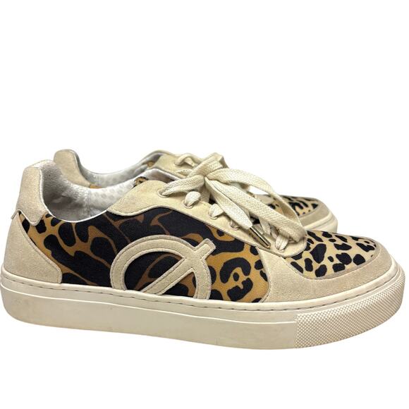 Loci Temperley Seven Cheetah Print Low Suede Sneaker 39 - Picture 4 of 10